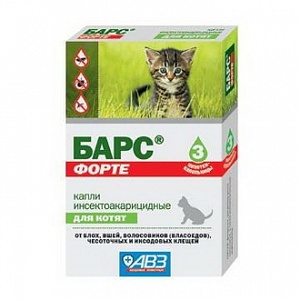 БАРС ФОРТЕ капли д/котят (3 пипет) от блох АВЗ