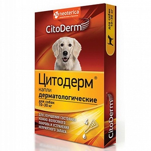 ЦИТОДЕРМ капли д/собак 10-30 кг (4 пипетки)