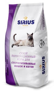 СИРИУС корм д/кошек (10 кг) д/стерил/кастрированных