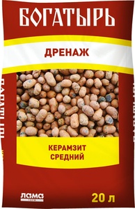 КЕРАМЗИТ "Богатырь дренаж" средний (20 л)