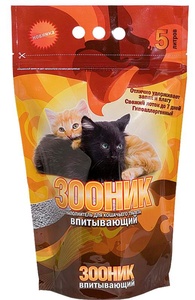 ЗООНИК наполнитель д/кошек (5 л) впитывающий (1*4)
