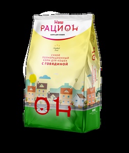 НАШ РАЦИОН корм д/кошек сух (1,5 кг) говядина