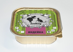 ЗООРИНГ корм д/кошек конс (100 гр) желе/индейка