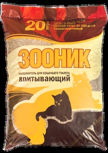 ЗООНИК наполнитель д/кошек (20 л) впитывающий