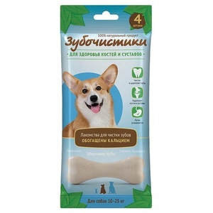 ЗУБОЧИСТИКИ д/собак (4шт/90гр) д/сред пород /кальциевая