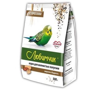 ЛЮБИМЧИК корм д/попугаев (500 г) Орех  (1*14)