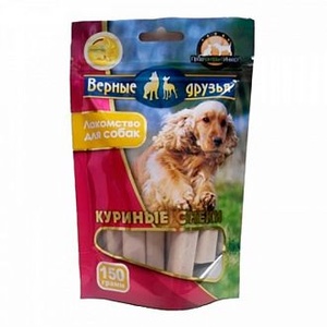 ВЕРНЫЕ ДРУЗЬЯ Дента лакомство д/собак (150 гр) куриные снеки (1*18)