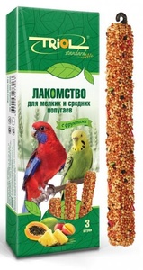 ТРИОЛ лакомство д/попугаев мелких с фруктами