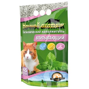 НОЧНОЙ ОХОТНИК наполнитель д/кошек (4,5 л) впитывающий