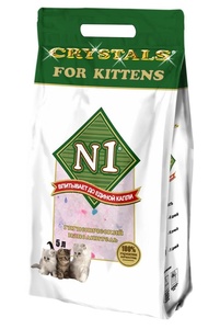 НАПОЛНИТЕЛЬ №1 Кристалс д/кошек (5 л) For Kittens силикагель (1*8)