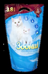 ЗООНИК наполнитель д/кошек (3,8 л) силикагель (1*8)