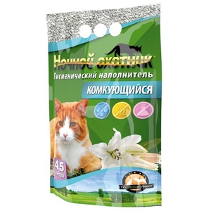 НОЧНОЙ ОХОТНИК наполнитель д/кошек (4,5 л) комкующийся