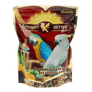 ВЕРНЫЕ ДРУЗЬЯ корм д/попугаев (500 г) крупных (м/у)