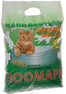 ЗООМАРК наполнитель д/кошек (6 л) древесный