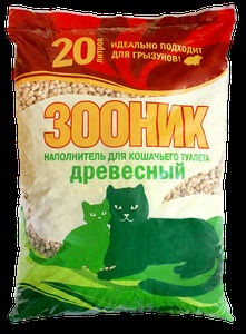 ЗООНИК наполнитель д/кошек (20 л) древесный