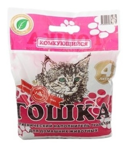 ГОШКА наполнитель д/кошек (4 л) комкующийся (1*6)