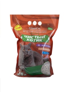 ЧИСТЫЙ КОТИК наполнитель д/кошек (3,5 л) кристаллит