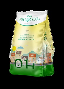 НАШ РАЦИОН корм д/кошек сух (400 г) мясное ассорти