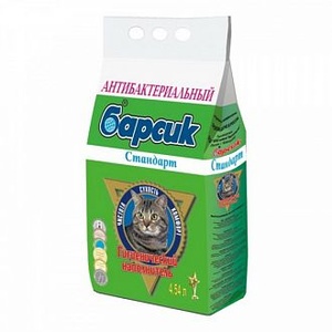 БАРСИК наполнитель д/кошек (4,54 л) Стандарт впитывающий/гранулы (1*3)