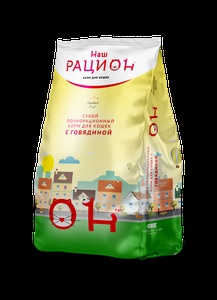 НАШ РАЦИОН корм д/кошек сух (400 г) говядина