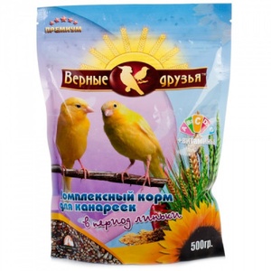 ВЕРНЫЕ ДРУЗЬЯ корм д/канареек (500 г) в период линьки (м/у)