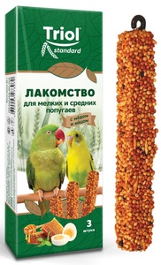 ТРИОЛ лакомство д/попугаев средних с медом и яйцом