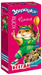 ЗВЕРЮШКИ корм д/хомяков (450 г) (1*18)