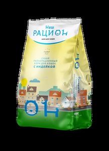 НАШ РАЦИОН корм д/кошек сух (400 г) индейка