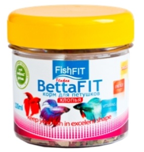 BettaFIT корм д/рыб  (220 мл) д /петушков / хлопья фишфит