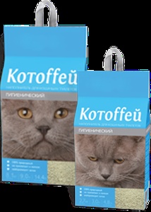 КОТОФФЕЙ наполнитель д/кошек (4,8 л) гигиенический (1*6)