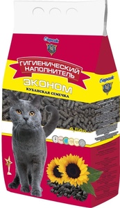 БАРСИК наполнитель д/кошек Эконом  (4,54 л) Кубанская семечка  (1*3)